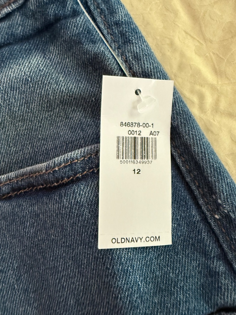 Old Navy Denim Cargo Mini Skirt Size 12, NWT - Picture 3 of 5